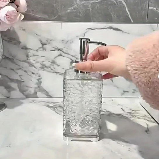 Sophisticated Textured Acrylic Glass Soap Dispenser