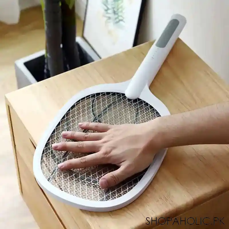2 in 1 Rechargeable Mosquito Racket – Electric Bug Zapper with LED Light