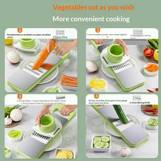 5 in 1 Multifunctional Vegetable Cutter & Grater