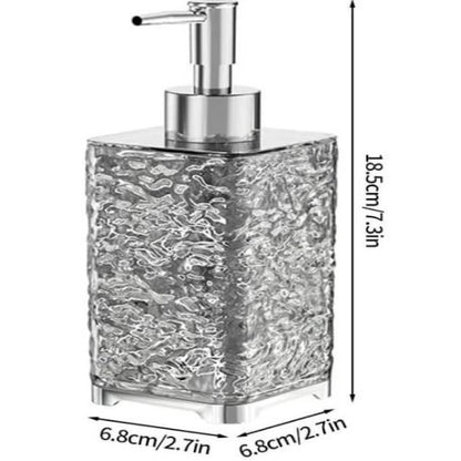 Sophisticated Textured Acrylic Glass Soap Dispenser