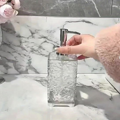 Sophisticated Textured Acrylic Glass Soap Dispenser