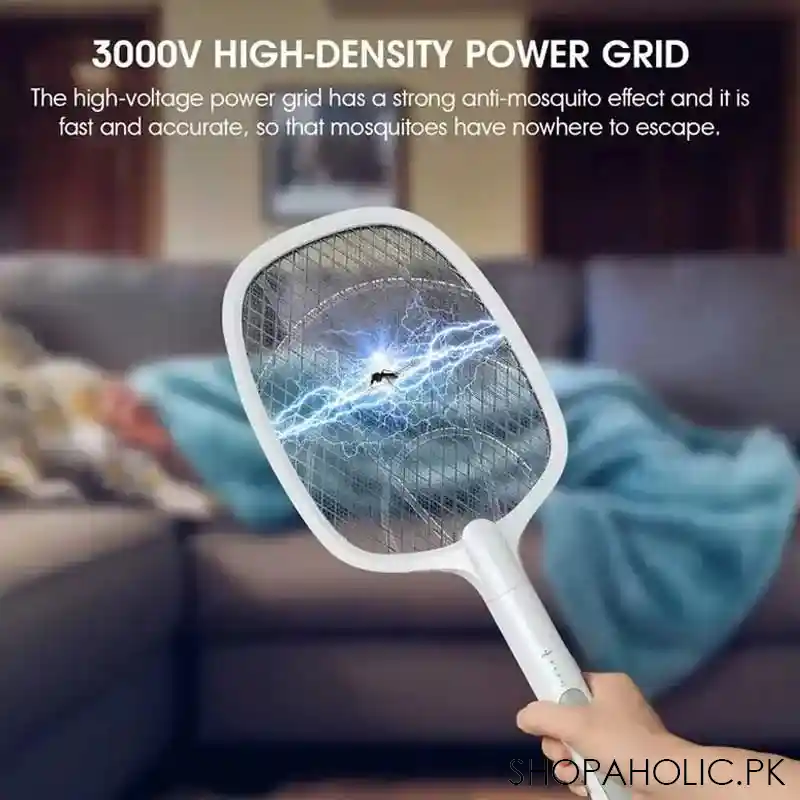 2 in 1 Rechargeable Mosquito Racket – Electric Bug Zapper with LED Light
