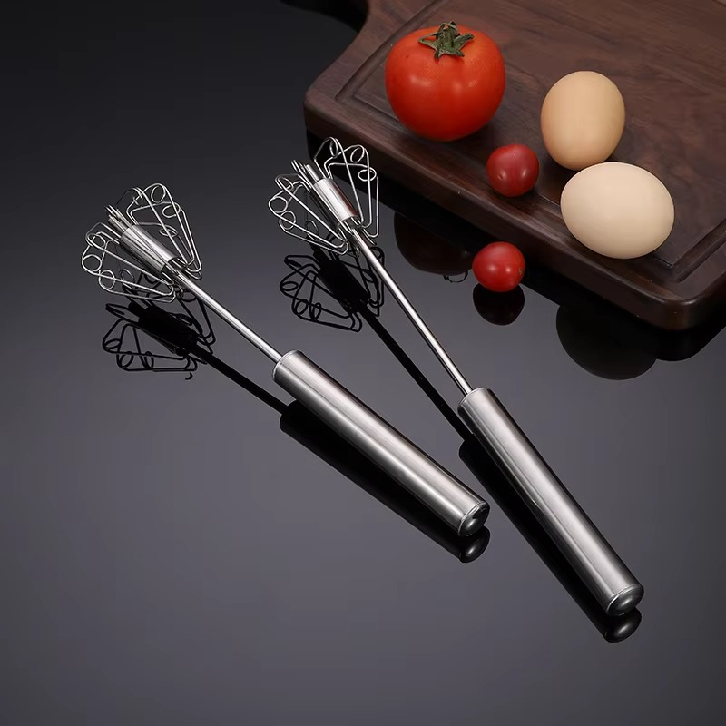12 Inches Semi Auto Manual Egg Beater – Stainless Steel Hand Whisk & Stirrer
