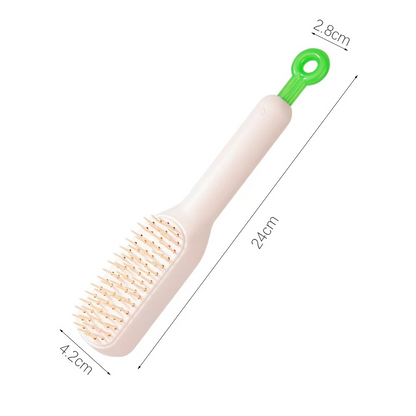 Self Cleaning Hair Brush – One-Click Cleaning Telescopic Anti-Static Hair Comb