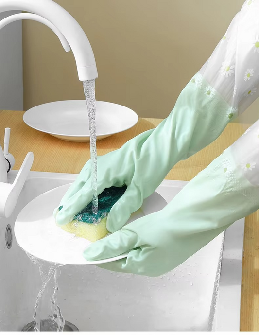 Long Silicone Dishwashing Gloves