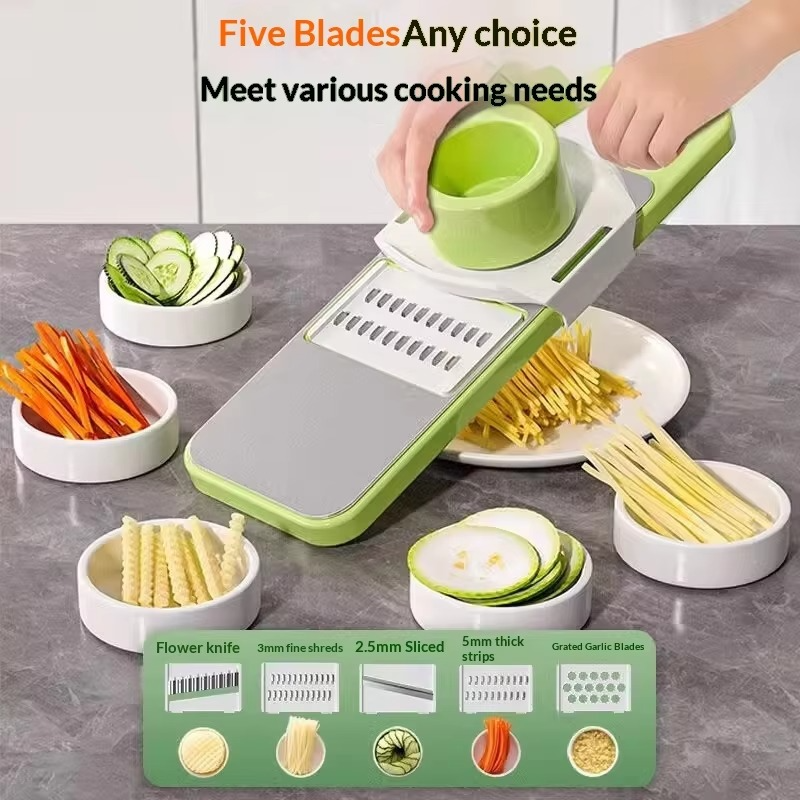 5 in 1 Multifunctional Vegetable Cutter & Grater