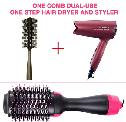 One Step Hot Air Brush Dryer & Styler – 2 in 1 Hair Volumizer and Straightening Brush