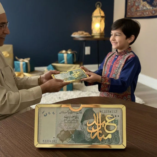 1Pc Clear Acrylic Eid Mubarak Money Envelope