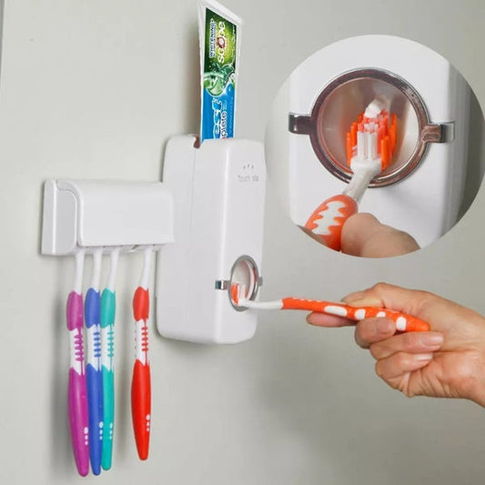 Toothpaste Dispenser & Brush Holder